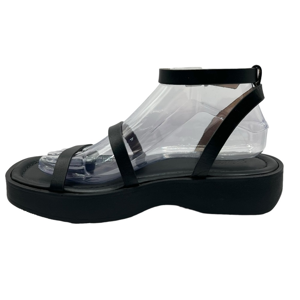 Madewell Black Leather Platform Ankle-Strap Sandals - Picture 4 of 12